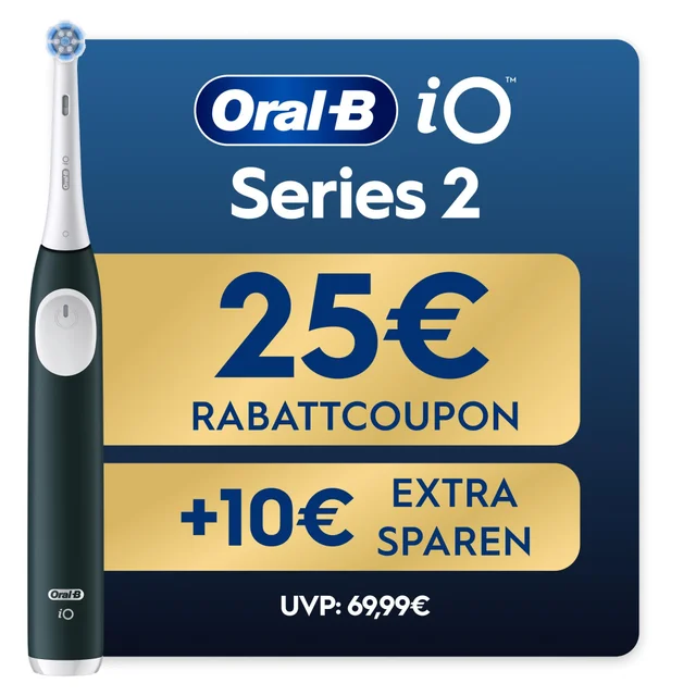 Oral-B iO Series 2 Forest Green, Reise-Etui, recycelbare Verpackung