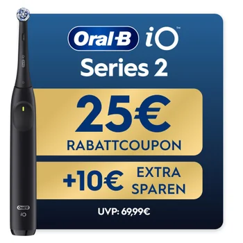 Oral-B iO Series 2 Night Black, Reise-Etui, recycelbare Verpackung