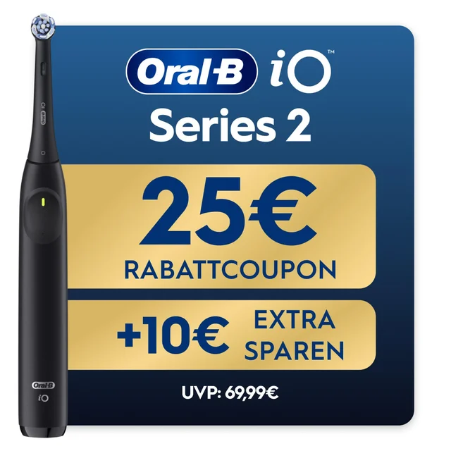 Oral-B iO Series 2 Night Black, Reise-Etui, recycelbare Verpackung