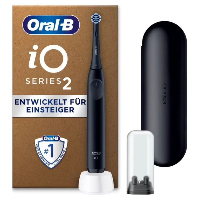 Oral-B iO Series 2 Night Black, Reise-Etui, recycelbare Verpackung