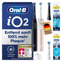 Oral-B iO Series 2 Elektrische Zahnbürste, DUO Pack, Night Black / Calm Pink - undefined undefined