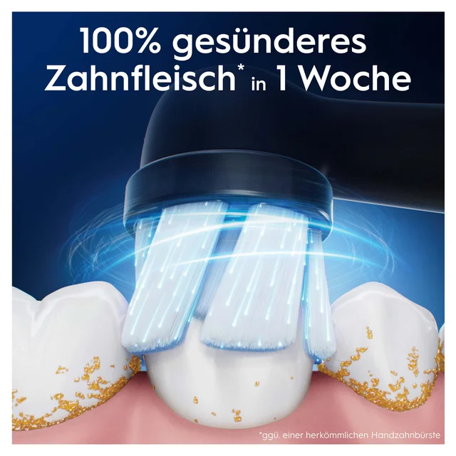 Oral-B iO Sanfte Reinigung, Original Aufsteckbürsten, Schwarz, 4 Stück