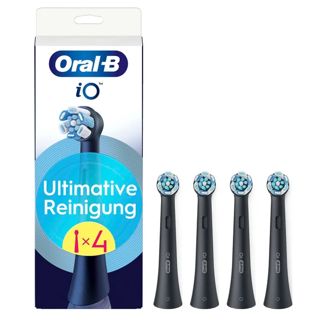 Oral-B iO Ultimative Reinigung Aufsteckbürsten, Schwarz, 4 Stück