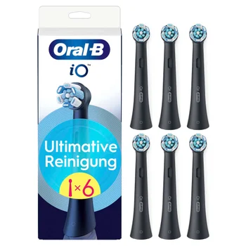Oral-B iO Ultimative Reinigung, Aufsteckbürsten, Schwarz, 6 Stück