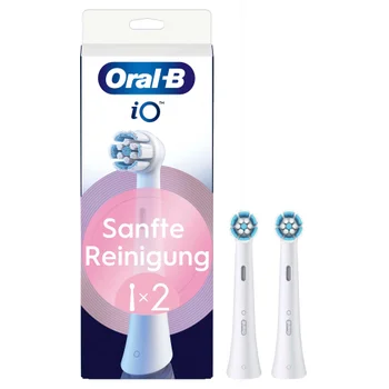 Oral-B iO Sanfte Reinigung Aufsteckbürsten, Weiß, 2 Stück