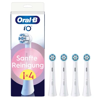 Oral-B iO Sanfte Reinigung Aufsteckbürsten, Weiß, 4 Stück