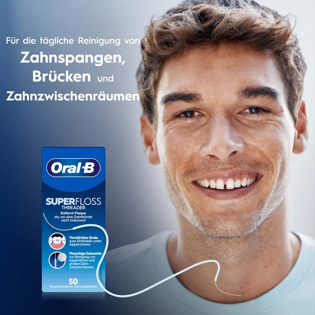Oral-B Superfloss Zahnseide, 50 Fäden