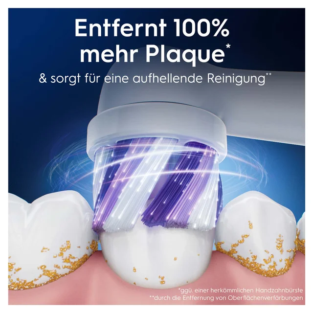 Oral-B iO Strahlendes Weiss, Original Aufsteckbürsten, Weiß, 2 Stück