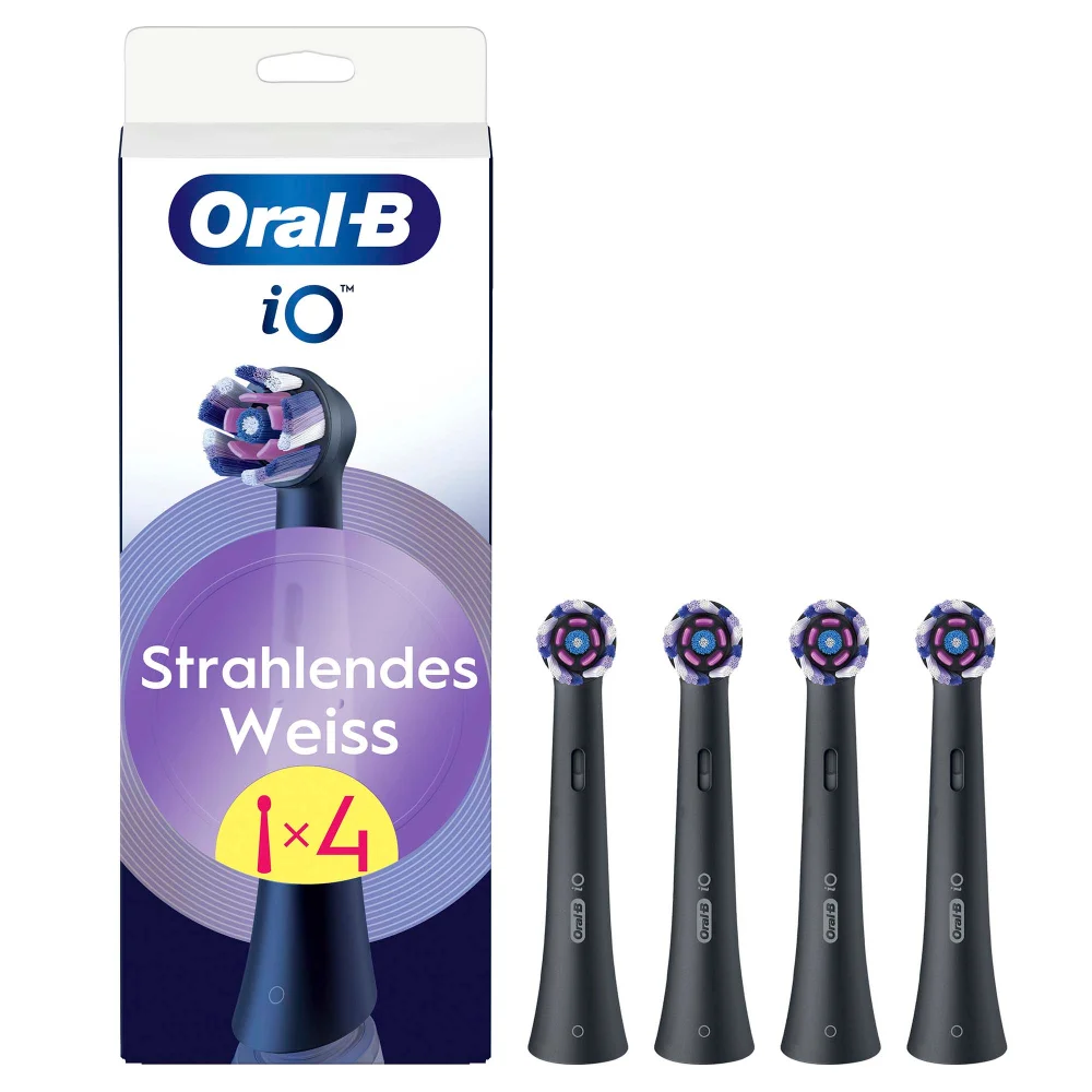 Oral-B iO Strahlendes Weiss, Original Aufsteckbürsten, Schwarz, 4 Stück Bild 1