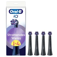 Oral-B iO Strahlendes Weiss, Original Aufsteckbürsten, Schwarz, 4 Stück