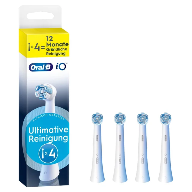 Oral-B iO Ultimative Reinigung, Original Aufsteckbürsten, Weiß, 4 Stück