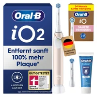 Oral-B iO2 Zahnbürste mit Aufsteckbürsten & Zahnpasta, entfernt 100% mehr Plaque.