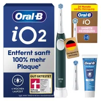 Oral-B iO2 elektrische Zahnbürste, entfernt sanft 100% mehr Plaque.