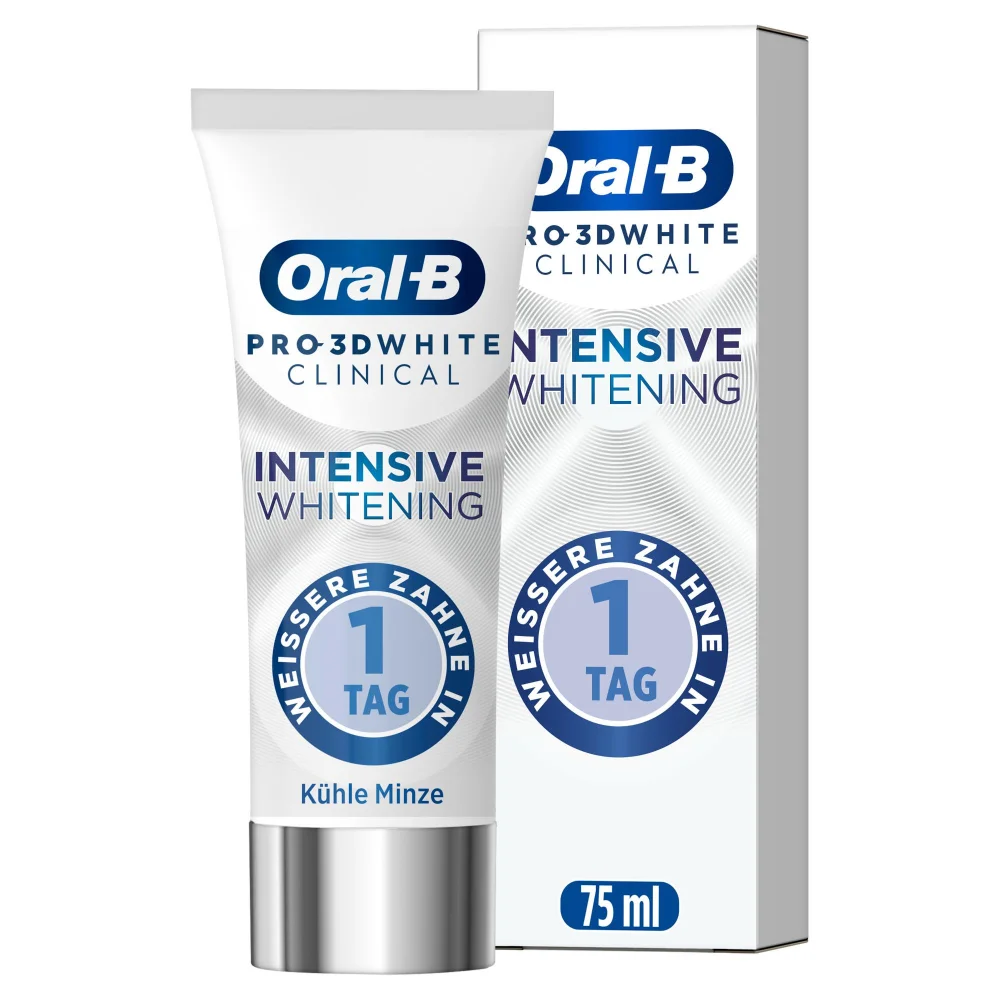 Oral-B Pro 3D White Clinical Intensive Whitening Zahnpasta, Kühle Minze, 75ml Bild 1