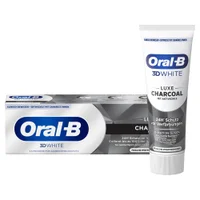 Oral-B 3D White Luxe Charcoal Whitening Zahnpasta mit Aktivkohle, Frische Pefferminze, 75ml - undefined undefined