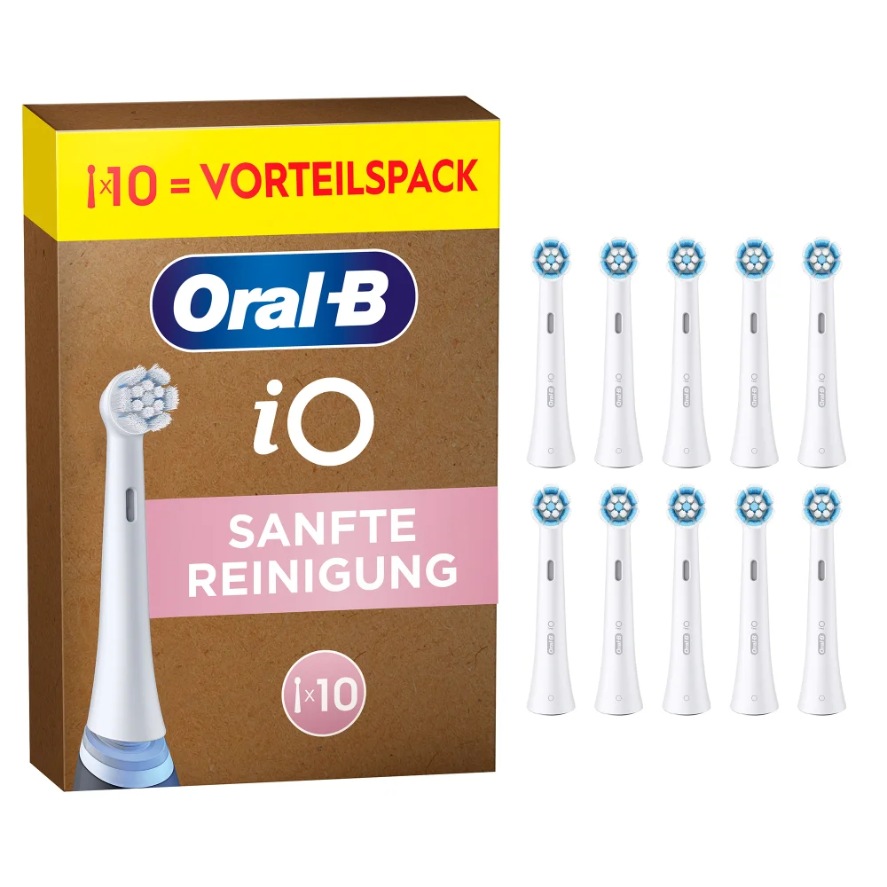 Oral-B iO Sanfte Reinigung Aufsteckbürsten, weiß, 10 Stück Bild 1