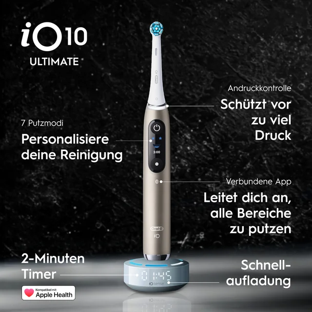 Oral-B iO Series 10 Elektrische Zahnbürste, Eclipse Gold