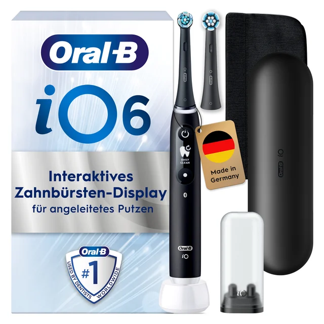 Oral-B iO Series 6 Elektrische Zahnbürste, Black Lava