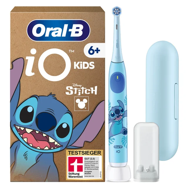 Oral-B iO Kids 6+ Stitch Elektrische Zahnbürste, Recycelbare Verpackung, TESTSIEGER (2,0) bei STIFTUNG WARENTEST