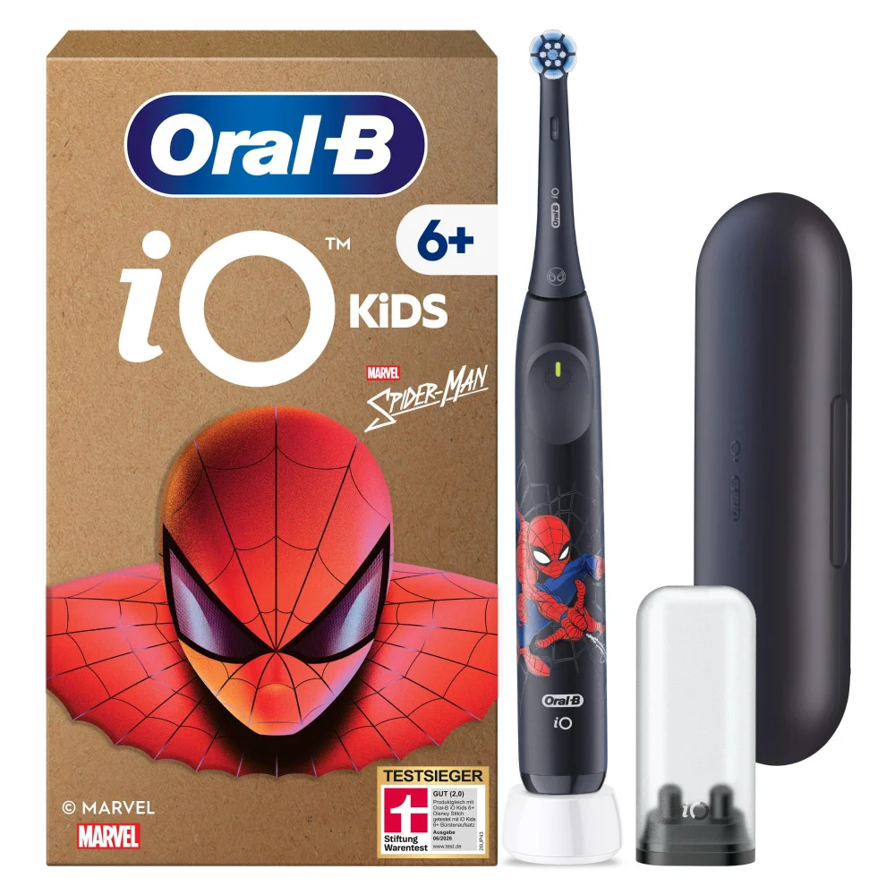 Oral-B iO Kids 6+ Spiderman Elektrische Zahnbürste, Recycelbare Verpackung, TESTSIEGER (2,0) bei STIFTUNG WARENTEST Bild 1