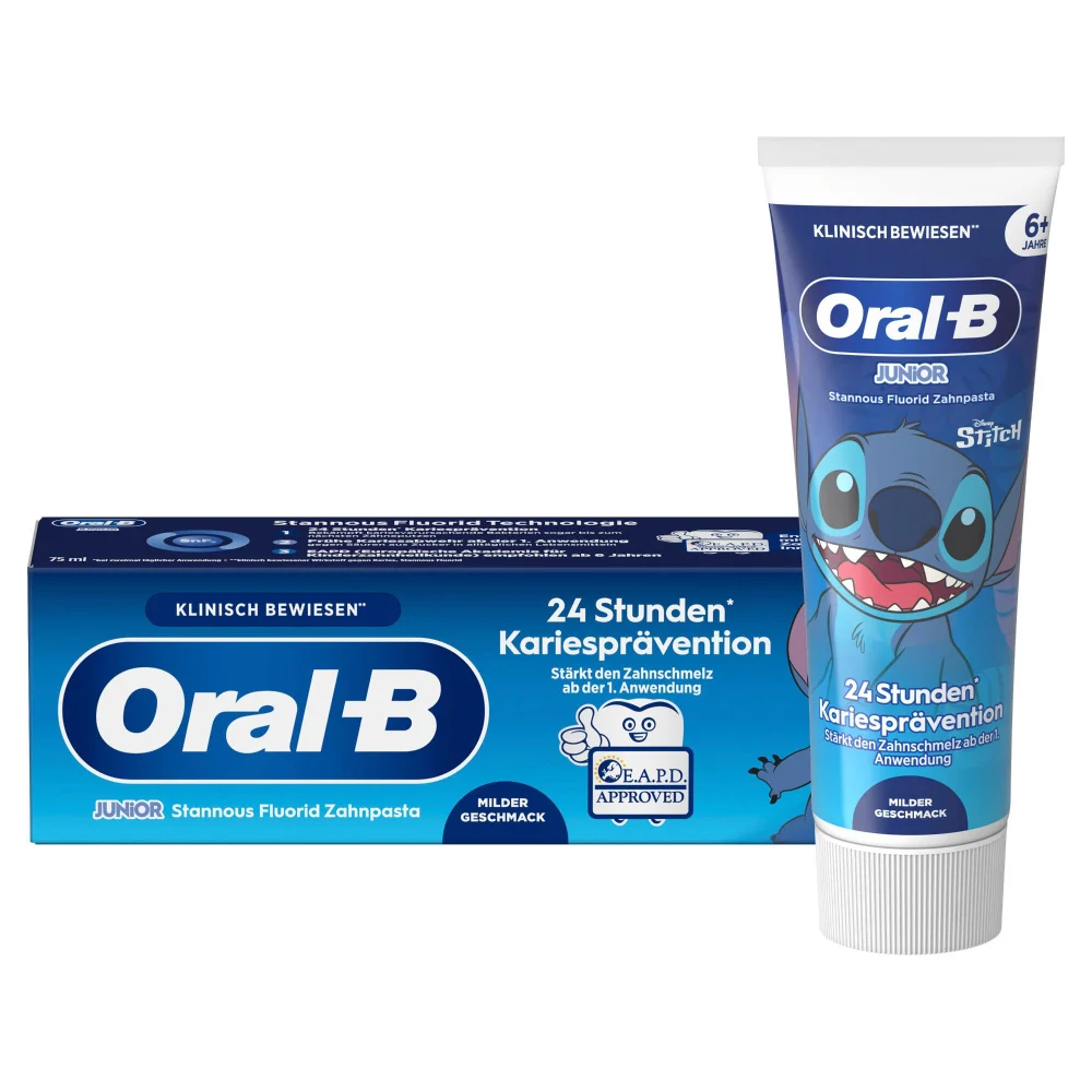 Oral-B Junior 6+ Jahre Stitch Zahnpasta, 75 ml Bild 1