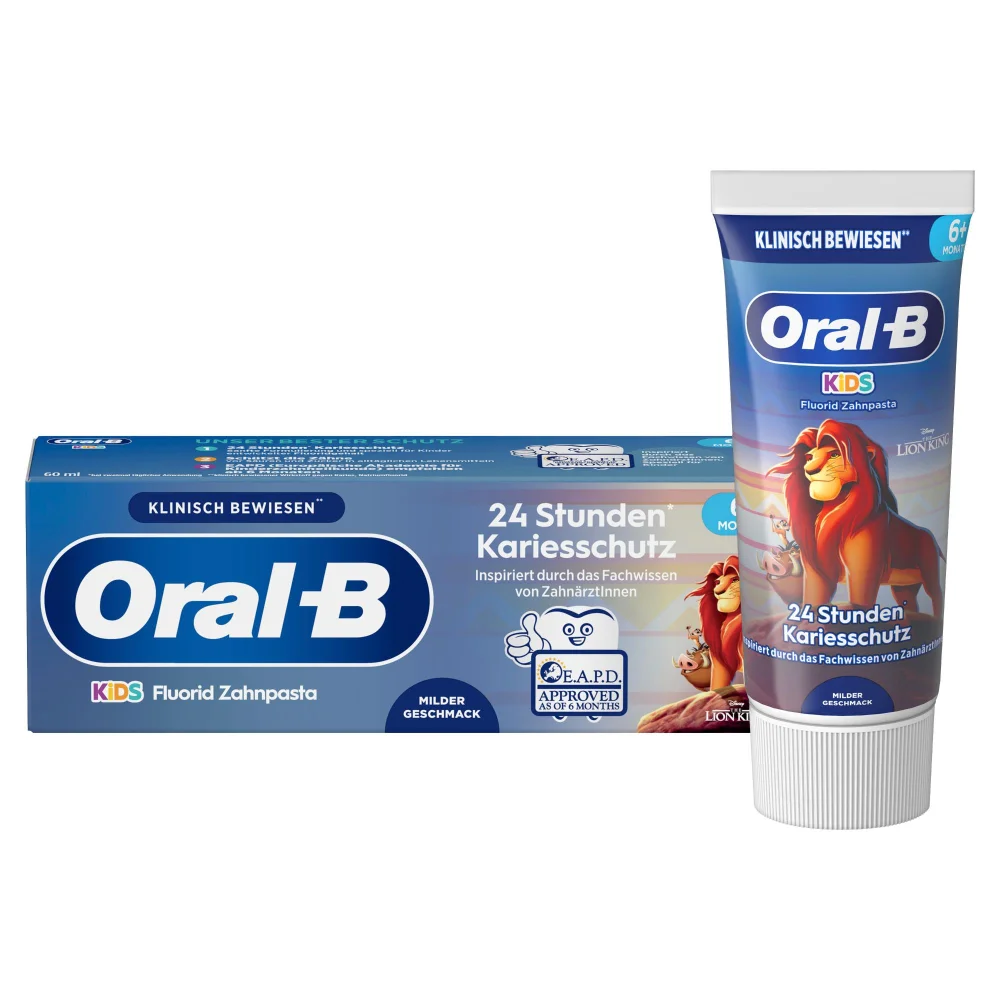Oral-B Kids der Löwen König Zahnpasta, 6 Monate - 6 Jahre, 60 ml Bild 1