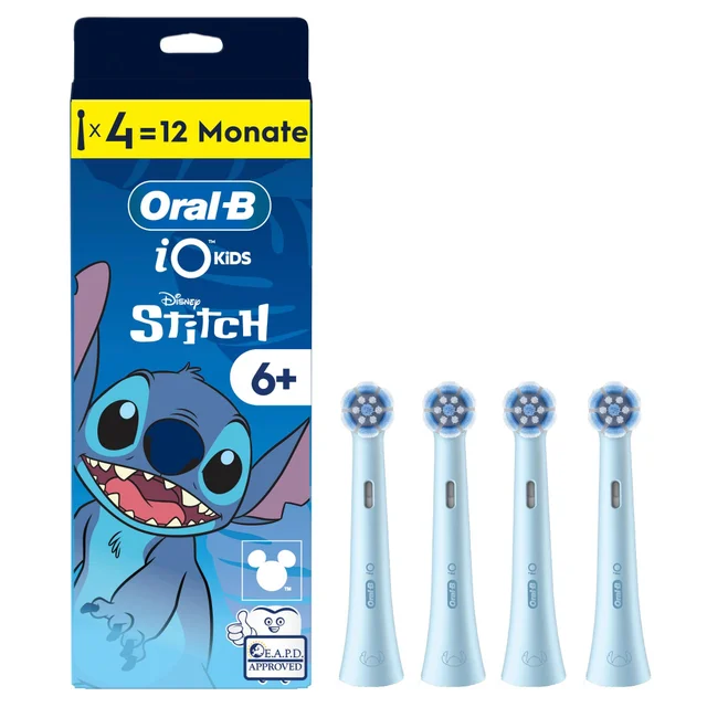 Oral-B iO Kids 6+ Disney Stitch Aufsteckbürsten, 4 Stück