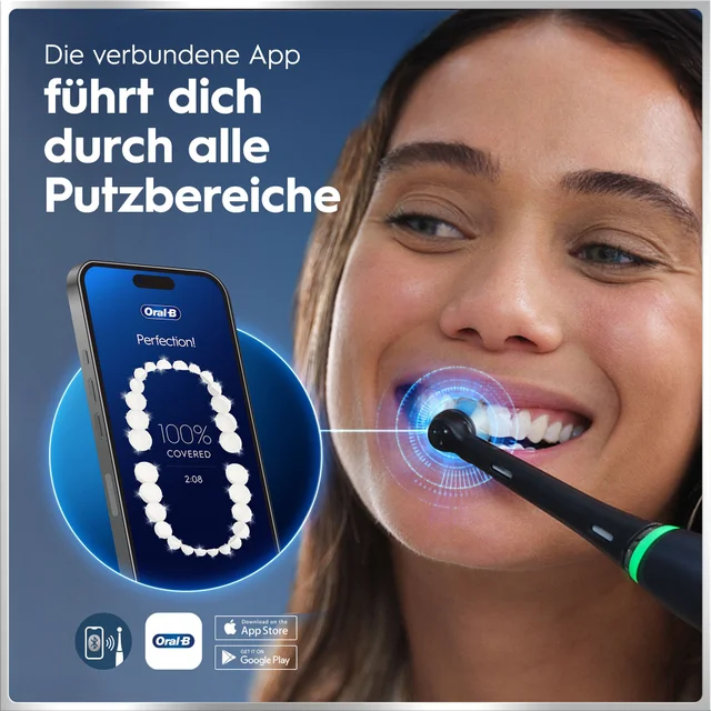 Oral-B iO Series 6 Black Lava/Pink Sand + 8 Aufsteckbürsten weiß + 8 Aufsteckbürsten schwarz