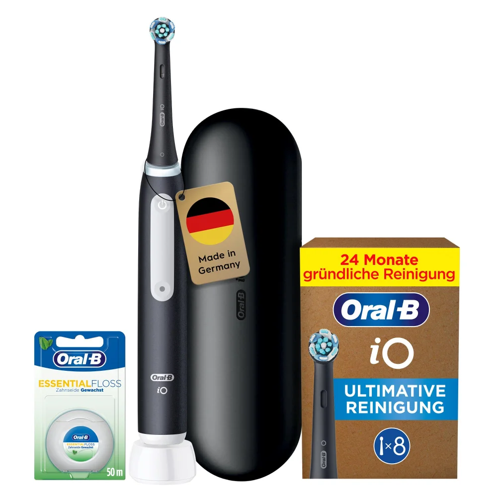 All-in-One Set: Oral-B iO Series 3 Matt Black mit 8 iO Aufsteckbürsten & Zahnseide Bild 1
