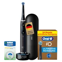 Premium Black Bundle: Oral-B iO Series 10 Cosmic Black mit 8 iO Aufsteckbürsten & Zahnseide - undefined undefined