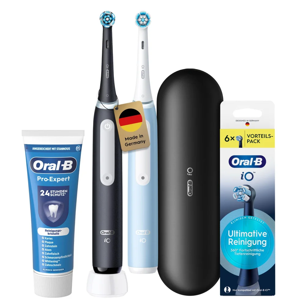 All-in-One Bundle: Oral-B iO Series 3 Doppelpack mit 6 iO Aufsteckbürsten & Zahncreme Bild 1
