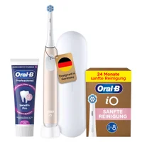Sensitive Pink Bundle: Oral-B iO Series 2 Calm Pink mit 4 iO sanften Aufsteckbürsten & Senstive Zahncreme