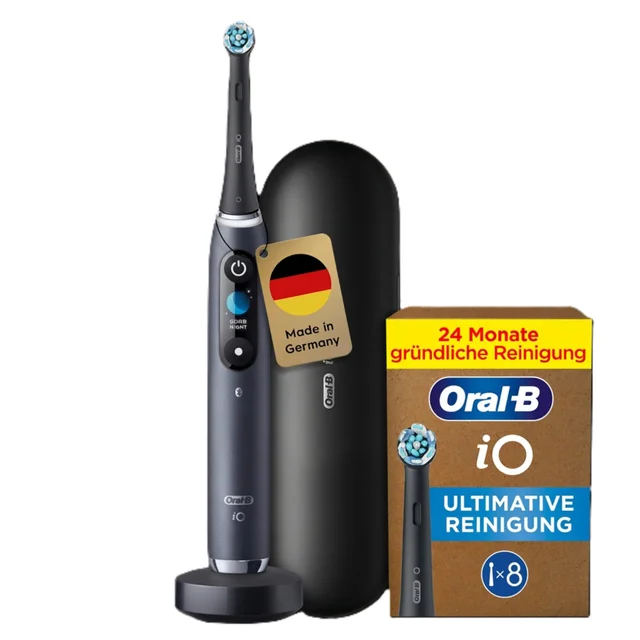 Premium Black Bundle: Oral-B iO Series 9 Black mit 8 iO Aufsteckbürsten