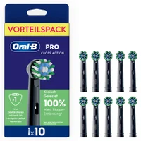 Oral-B PRO Cross Action Aufsteckbürsten im Vorteilspack, klinisch getestet für 100% mehr Plaque-Entfernung, Packung mit 10 Stück.
