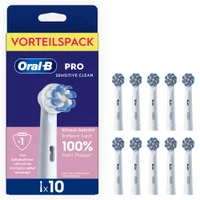 Oral-B Pro Sensitive Clean Aufsteckbürsten im Vorteilspack mit dem Hinweis "Entfernt sanft 100% mehr Plaque".