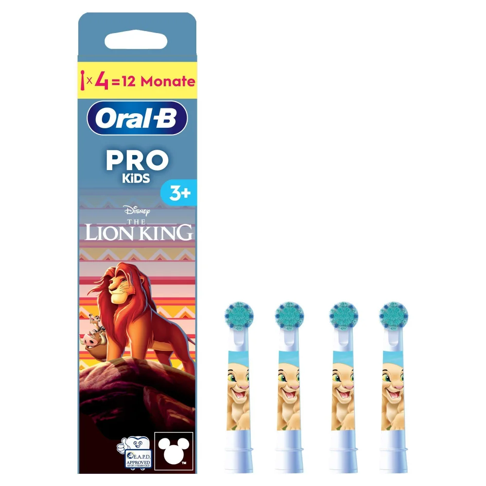 Oral-B Pro Kids 3+ Disney König der Löwen Aufsteckbürsten, ab 3 Jahren, 4 Stück Bild 1