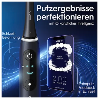 Oral-B iO Zahnbürste mit App zeigt Zahnputz-Feedback in Echtzeit und Echtzeit-Belohnung