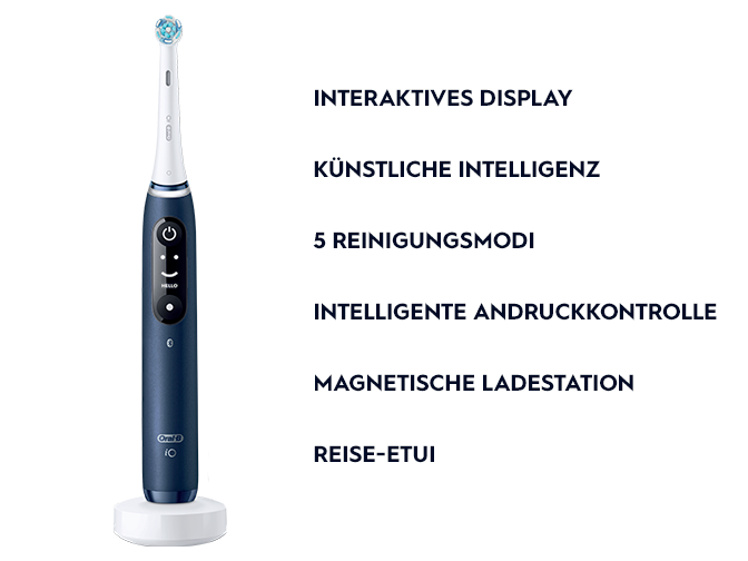 Oral-B iO7 Zahnbürste mit den Funktionen