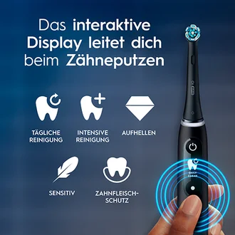 Oral-B Zahnbürste mit interaktivem Display und fünf Reinigungsmodi