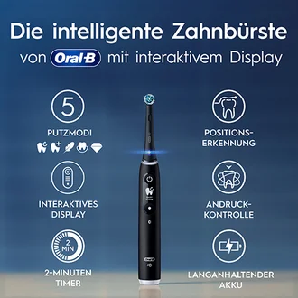 Oral-B iO Zahnbürste mit interaktivem Display, fünf Modi und Andruckkontrolle