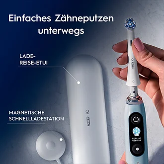 Oral-B Zahnbürste mit Lade-Reiseetui und magnetischer Schnellladestation