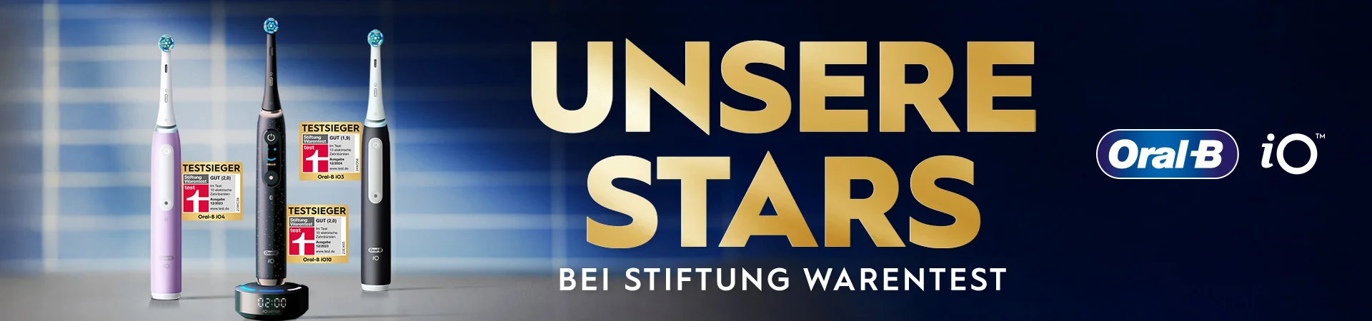 UNSERE STARS. BEI STIFTUNG WARENTEST. ORAL-B iO