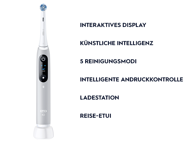 Oral-B iO6 Zahnbürste mit den Funktionen