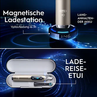 Zahnbürste mit magnetischer Ladestation und Lade-Reiseetui