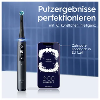Oral-B iO Zahnbürste mit Smartphone-App zeigt Zahnputz-Feedback in Echtzeit