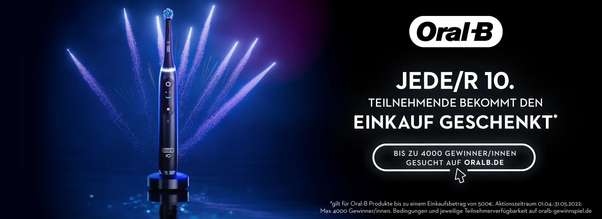 Oral-B - Jede/r 10. Teilnehmende bekommt den Einkauf geschenkt